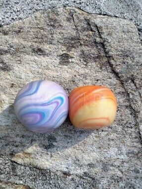 2 Swirl Needohs Blue Purple And Orange Yellow